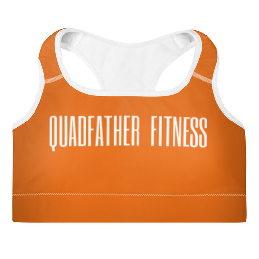 Orange Padded Sports Bra