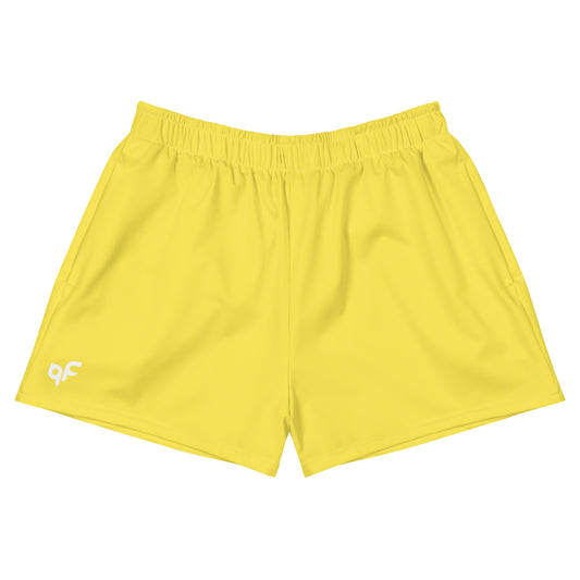 Yellow Loose Athletic Shorts