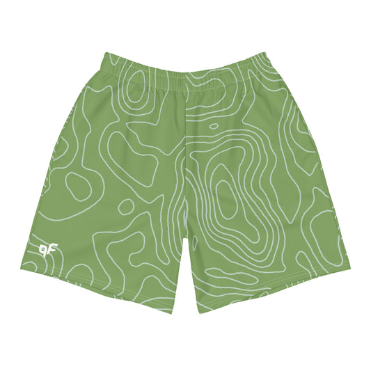 Men's Green Abstract Training Shorts