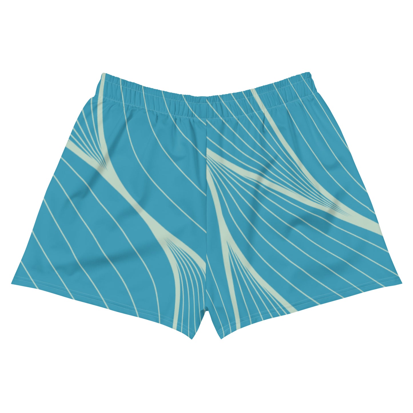 Women’s Blue Striped Loose Athletic Shorts