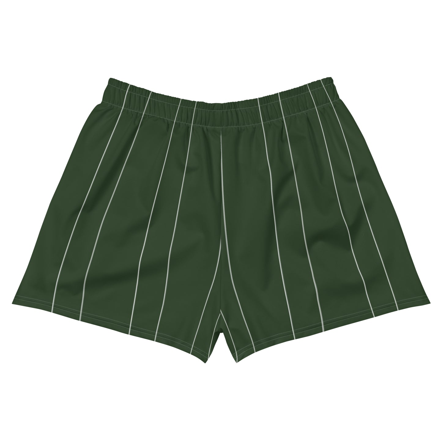 Women’s Green Striped Loose Athletic Shorts