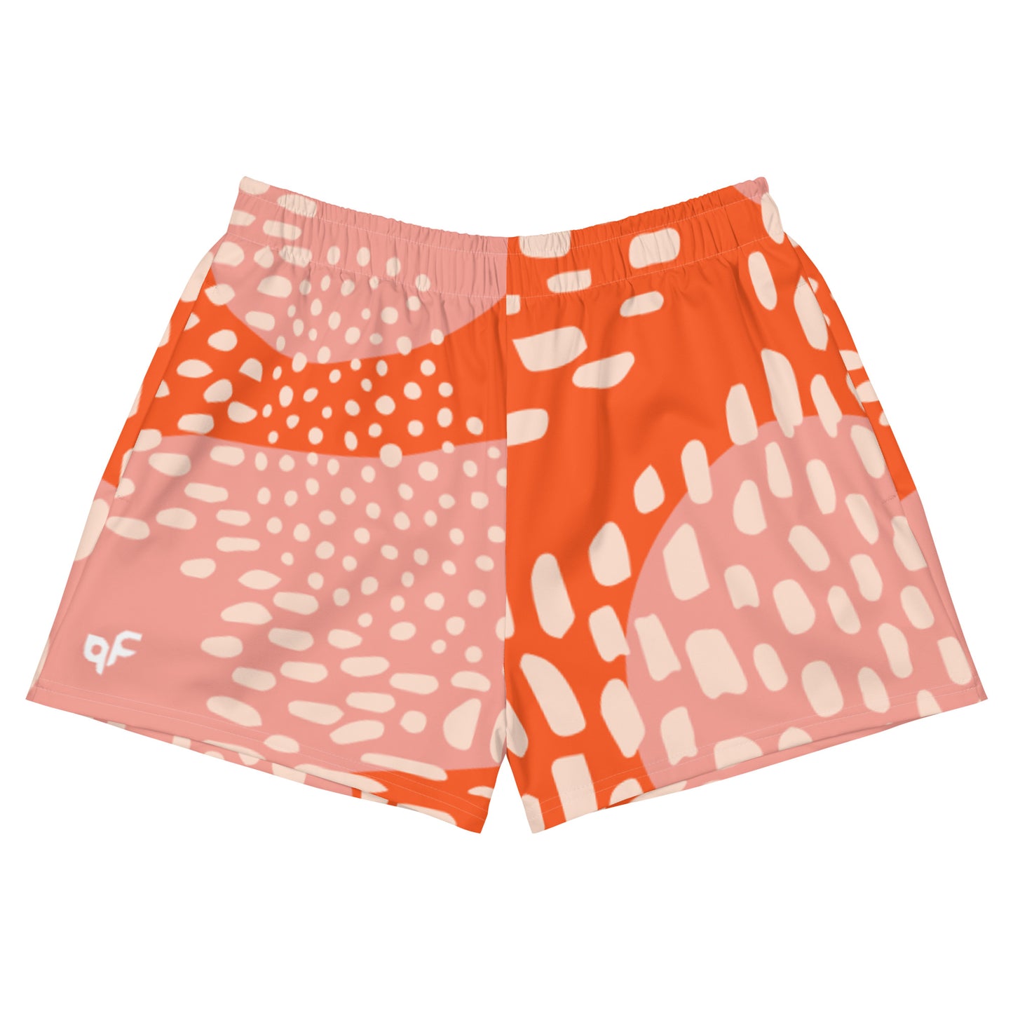 Women’s Pink-Orange Loose Athletic Shorts