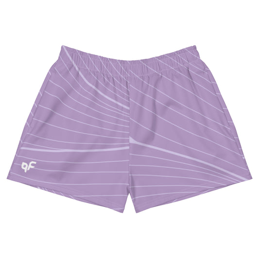 Women’s Purple Striped Loose Athletic Shorts