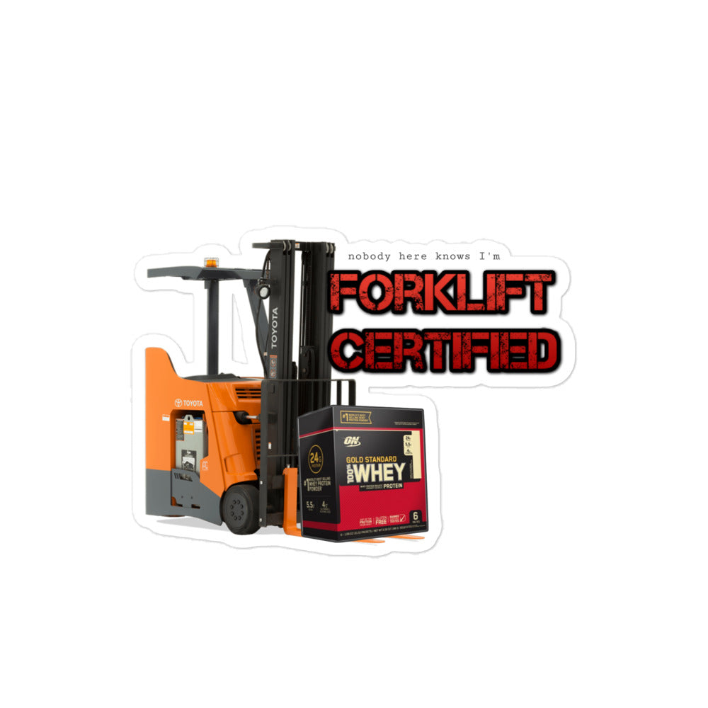 Forklift Certified Sticker