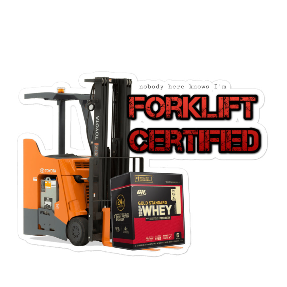 Forklift Certified Sticker